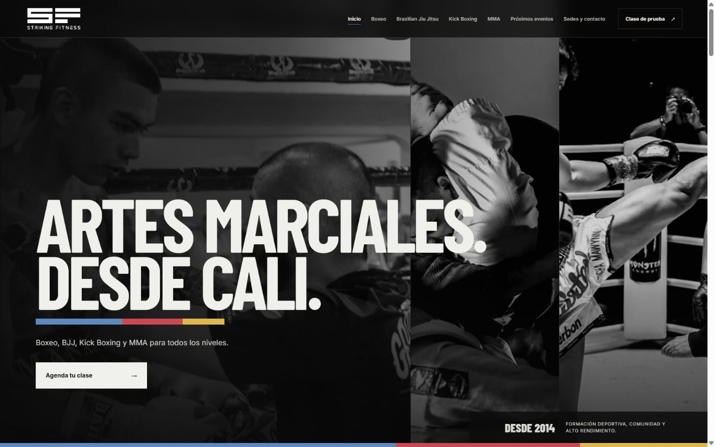 Portada del proyecto Striking Fitness